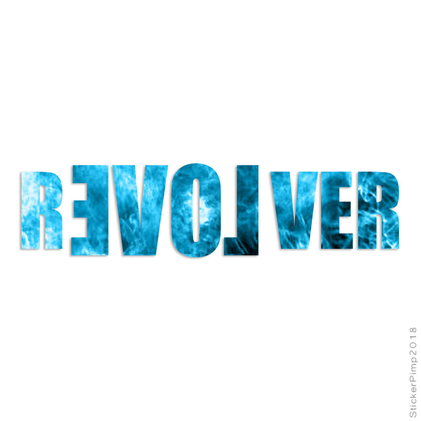 Revolver Anti Love, Vinyl Decal Sticker, 40 Patterns & 3 Sizes, #570