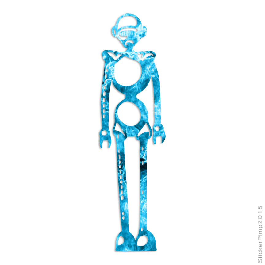 Robot, Vinyl Decal Sticker, 40 Patterns & 3 Sizes, #575