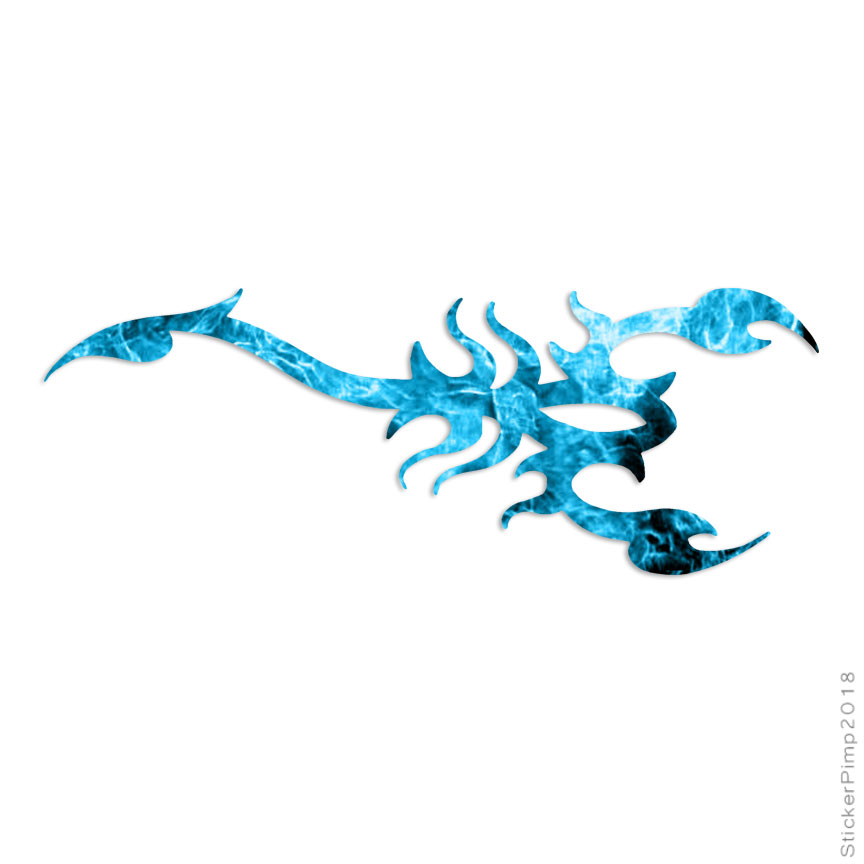 Tribal Scorpion Art, Vinyl Decal Sticker, 40 Patterns & 3 Sizes, #602