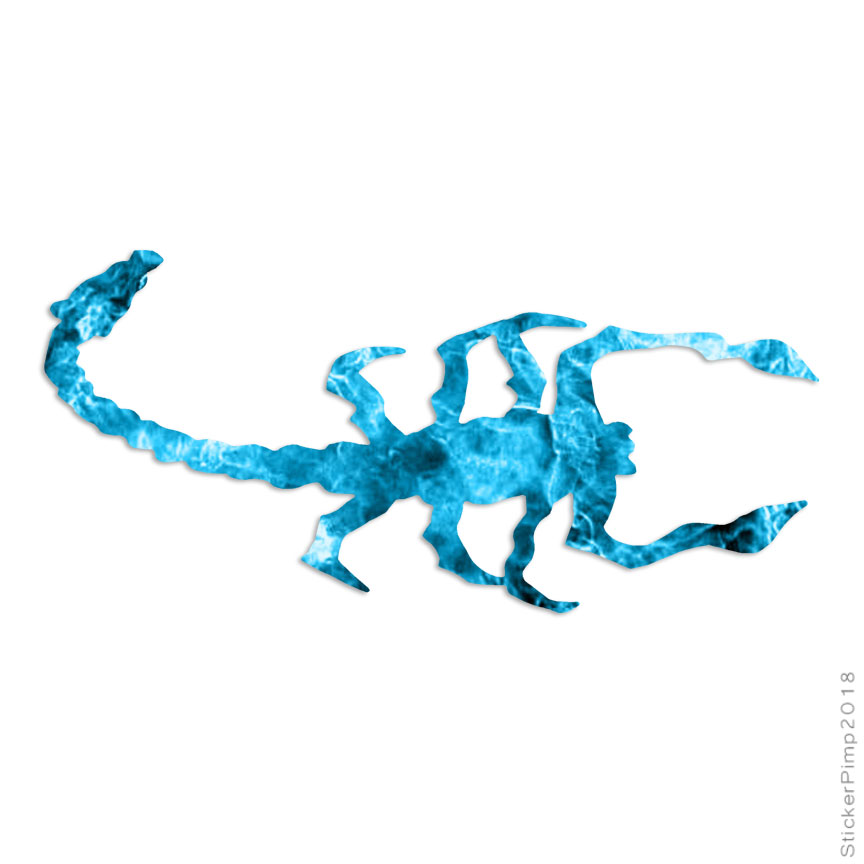 Scorpion Art, Vinyl Decal Sticker, 40 Patterns & 3 Sizes, #603
