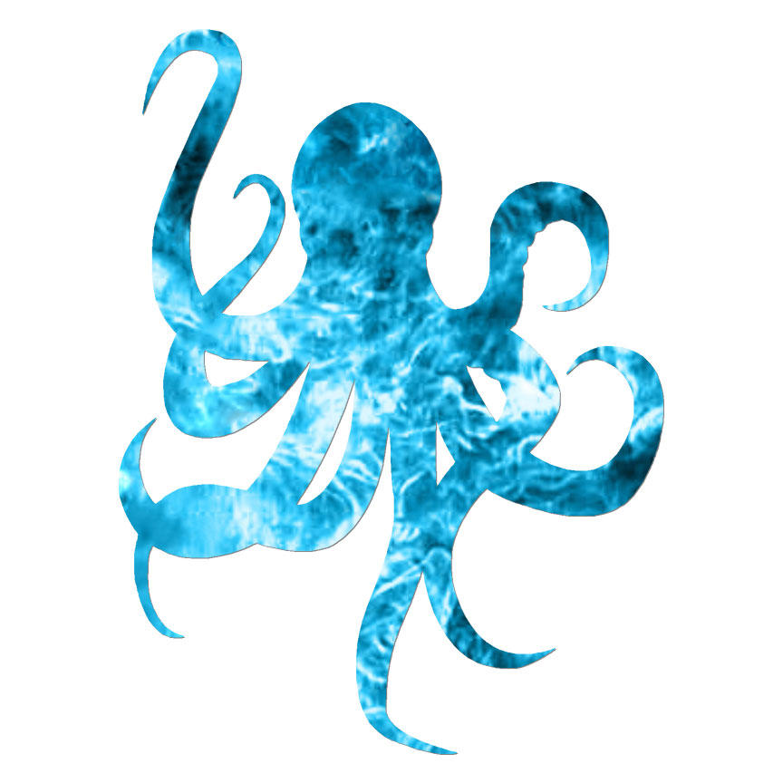 Octopus Vulgaris, Vinyl Decal Sticker, 40 Patterns & 3 Sizes, #6032