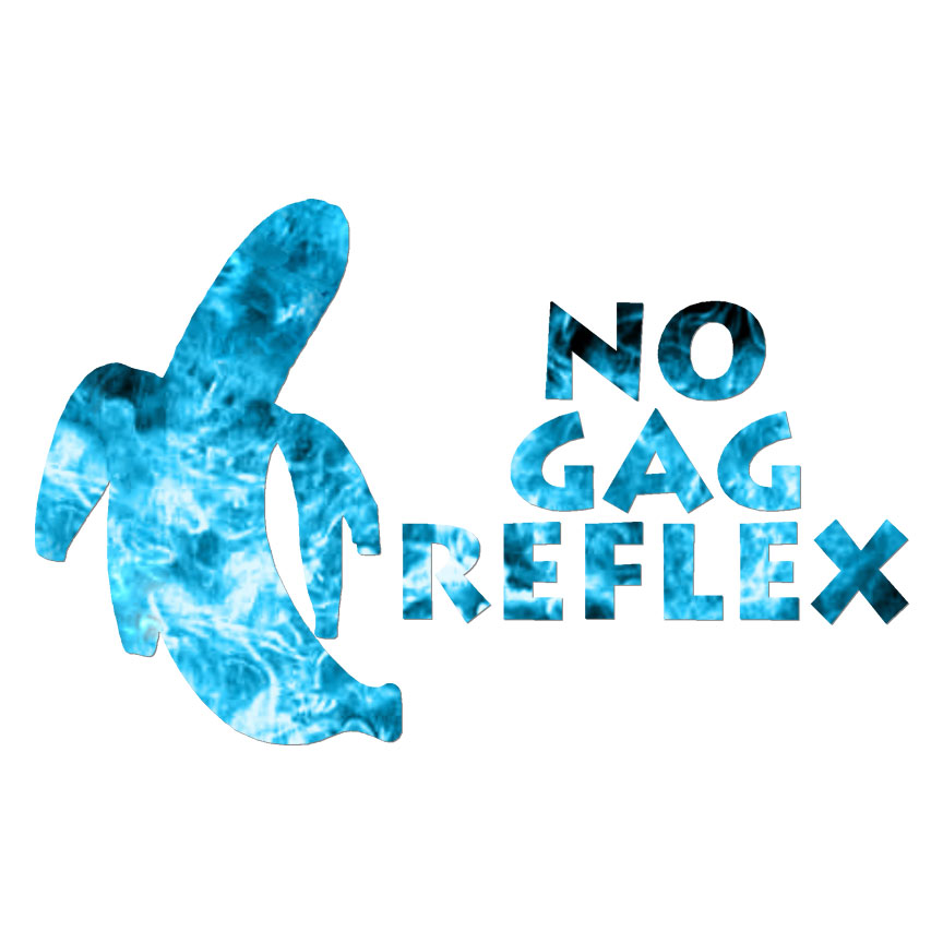 No Gag Reflex Banana, Vinyl Decal Sticker, 40 Patterns & 3 Sizes, #6059