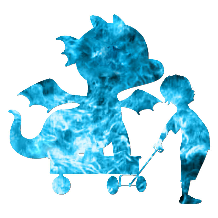 Boy Wagon Dragon, Vinyl Decal Sticker, 40 Patterns & 3 Sizes, #6102