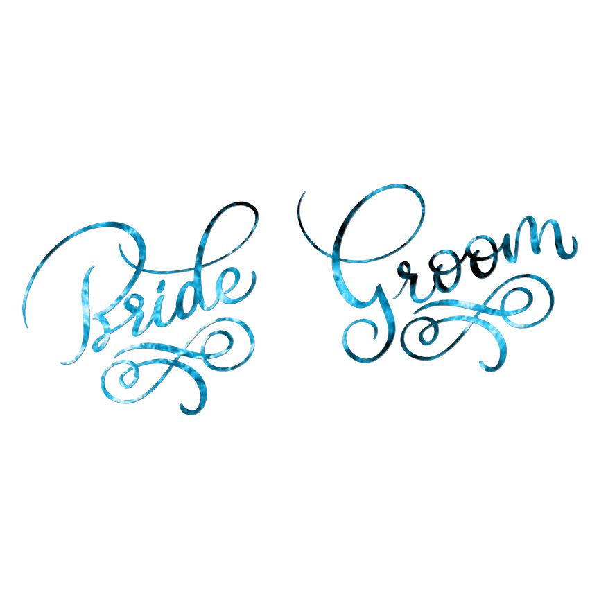 Bride Groom , Vinyl Decal Sticker, 40 Patterns & 3 Sizes, #6263