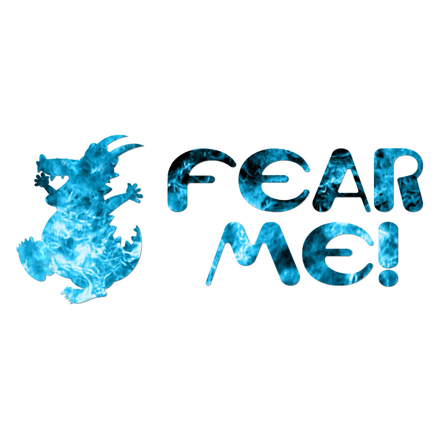 Fear Me! Dragon, Vinyl Decal Sticker, 40 Patterns & 3 Sizes, #6399