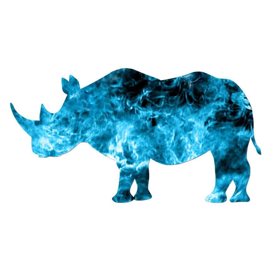 Rhinoceros Rhino, Vinyl Decal Sticker, 40 Patterns & 3 Sizes, #6404