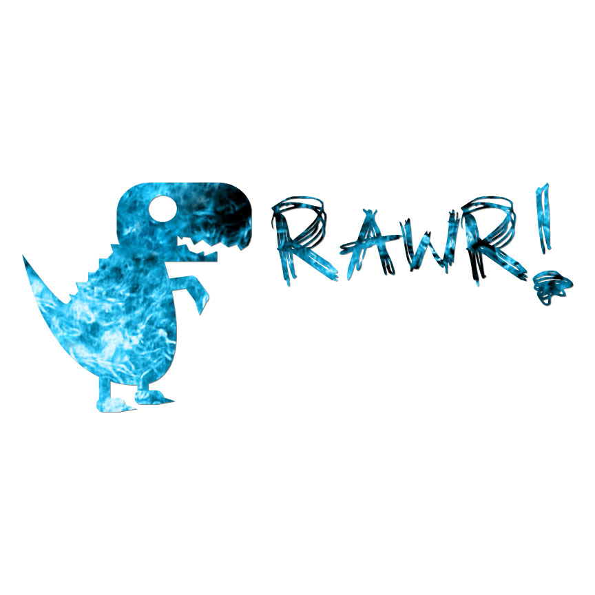 Rawr! T-Rex Dinosaur, Vinyl Decal Sticker, 40 Patterns & 3 Sizes, #6436
