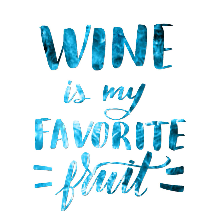 Wine Favorite Fruit, Vinyl Decal Sticker, 40 Patterns & 3 Sizes, #6485
