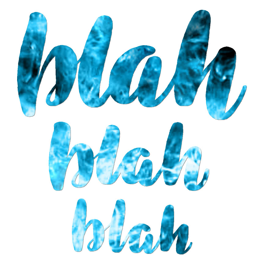 Blah Blah Blah, Vinyl Decal Sticker, 40 Patterns & 3 Sizes, #6505