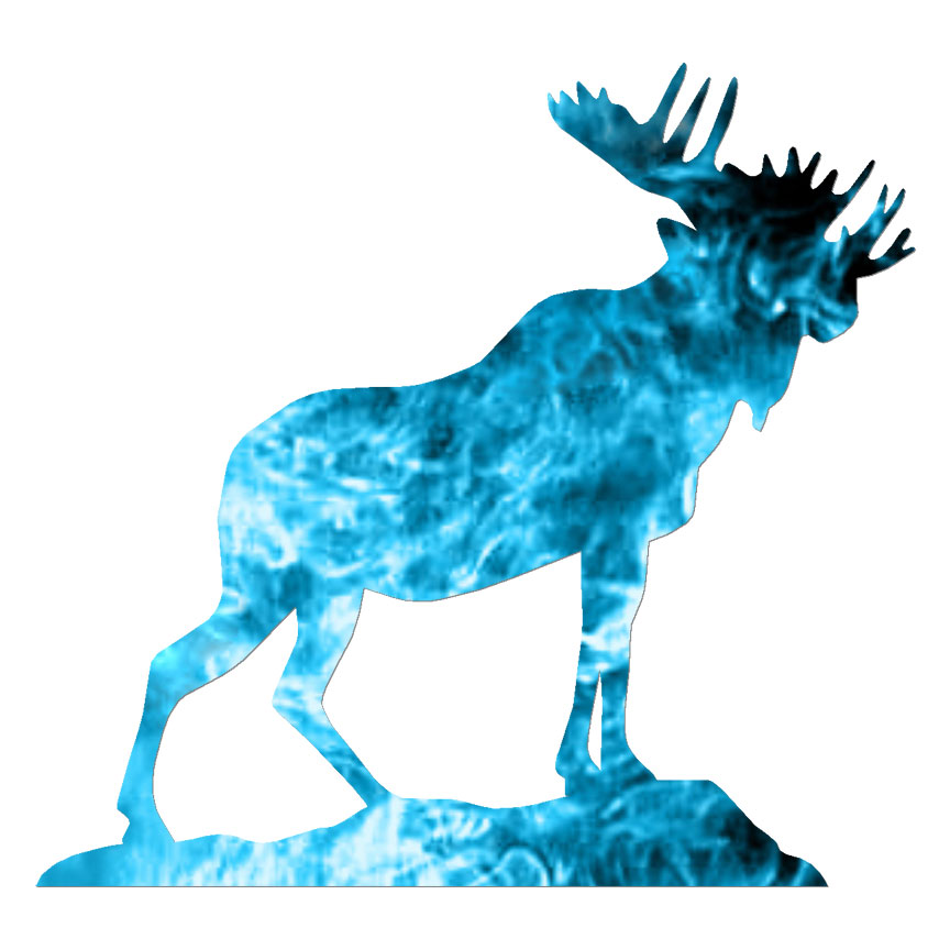 Moose Elk Antlers, Vinyl Decal Sticker, 40 Patterns & 3 Sizes, #6716