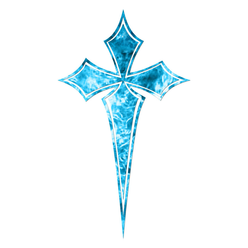 Cross Outline, Vinyl Decal Sticker, 40 Patterns & 3 Sizes, #6818
