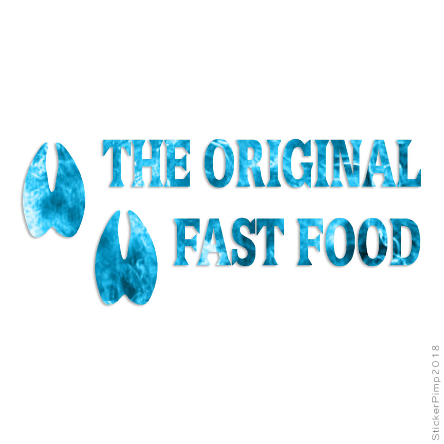 Original Fast Food Hunt, Vinyl Decal Sticker, 40 Patterns & 3 Sizes, #684