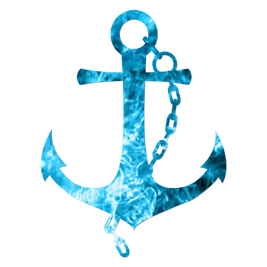 Boat Anchor, Vinyl Decal Sticker, 40 Patterns & 3 Sizes, #6873