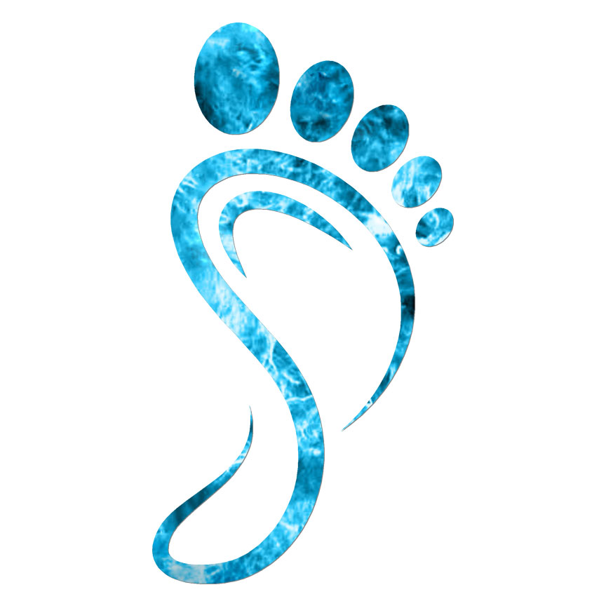 Footprint Infinity, Vinyl Decal Sticker, 40 Patterns & 3 Sizes, #6879