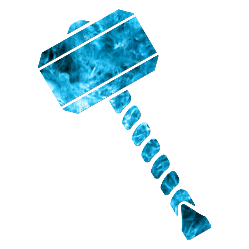 Mjolinir Thor's Hammer, Vinyl Decal Sticker, 40 Patterns & 3 Sizes, #6929