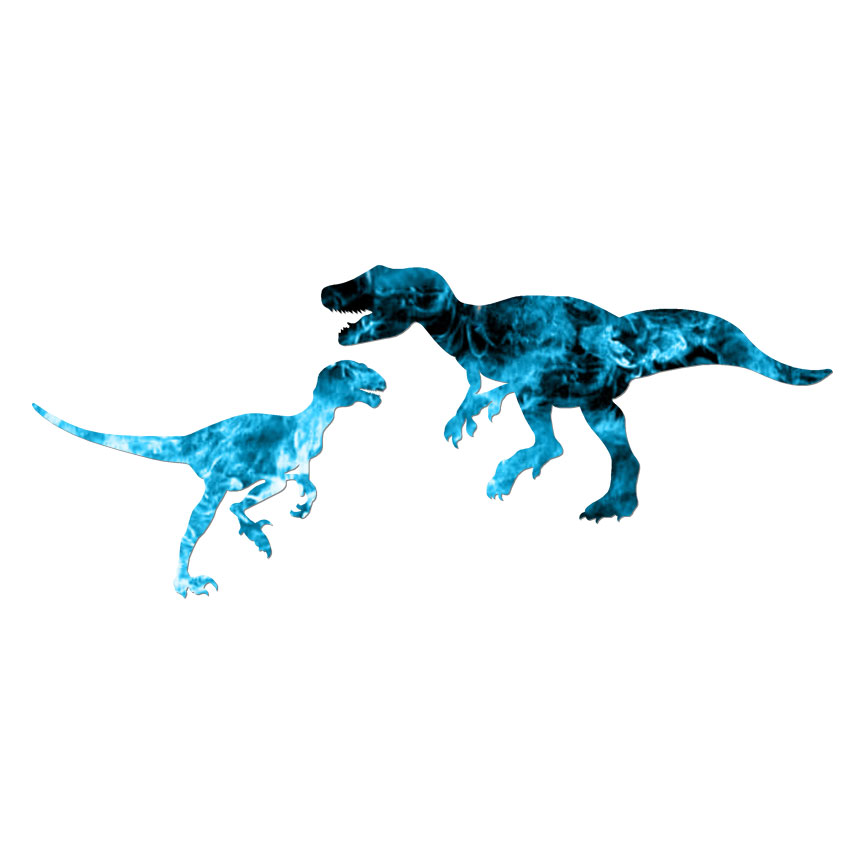 Dinosaur T-Rex Velociraptor, Vinyl Decal Sticker, 40 Patterns & 3 Sizes, #7119