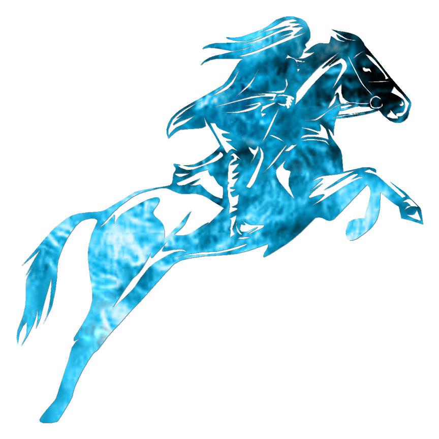 Horse Elf Rideer, Vinyl Decal Sticker, 40 Patterns & 3 Sizes, #7151