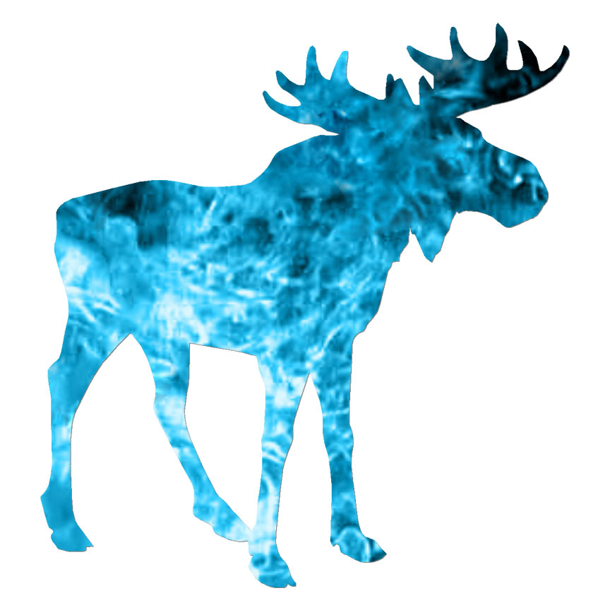 Bull Moose Elk, Vinyl Decal Sticker, 40 Patterns & 3 Sizes, #7190