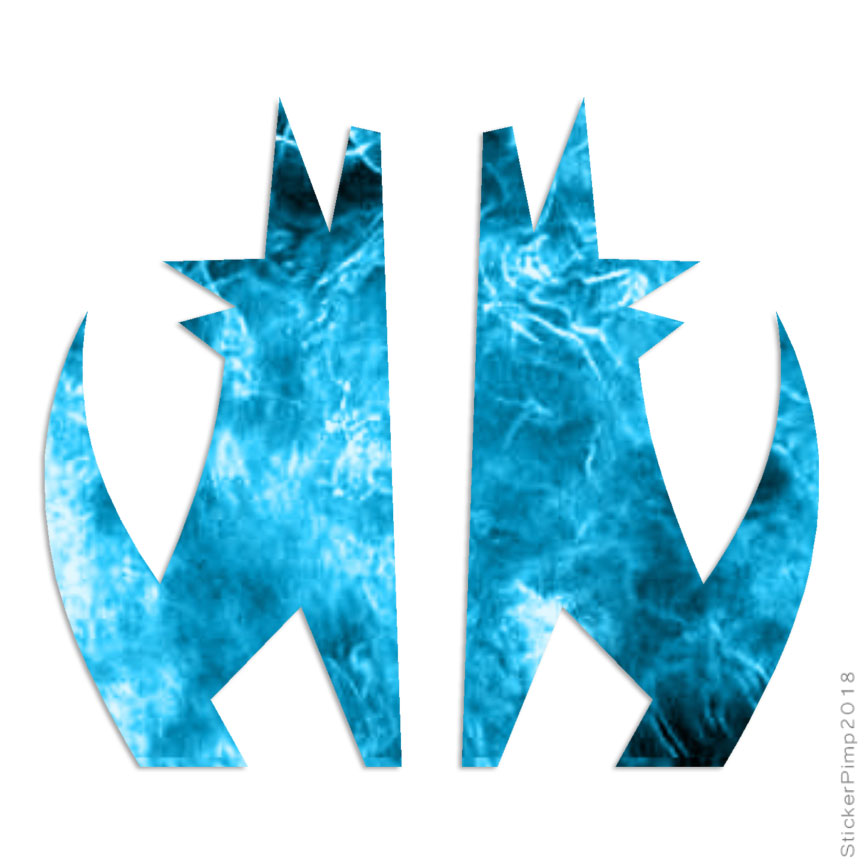 Pair of Howling Wolves, Vinyl Decal Sticker, 40 Patterns & 3 Sizes, #754