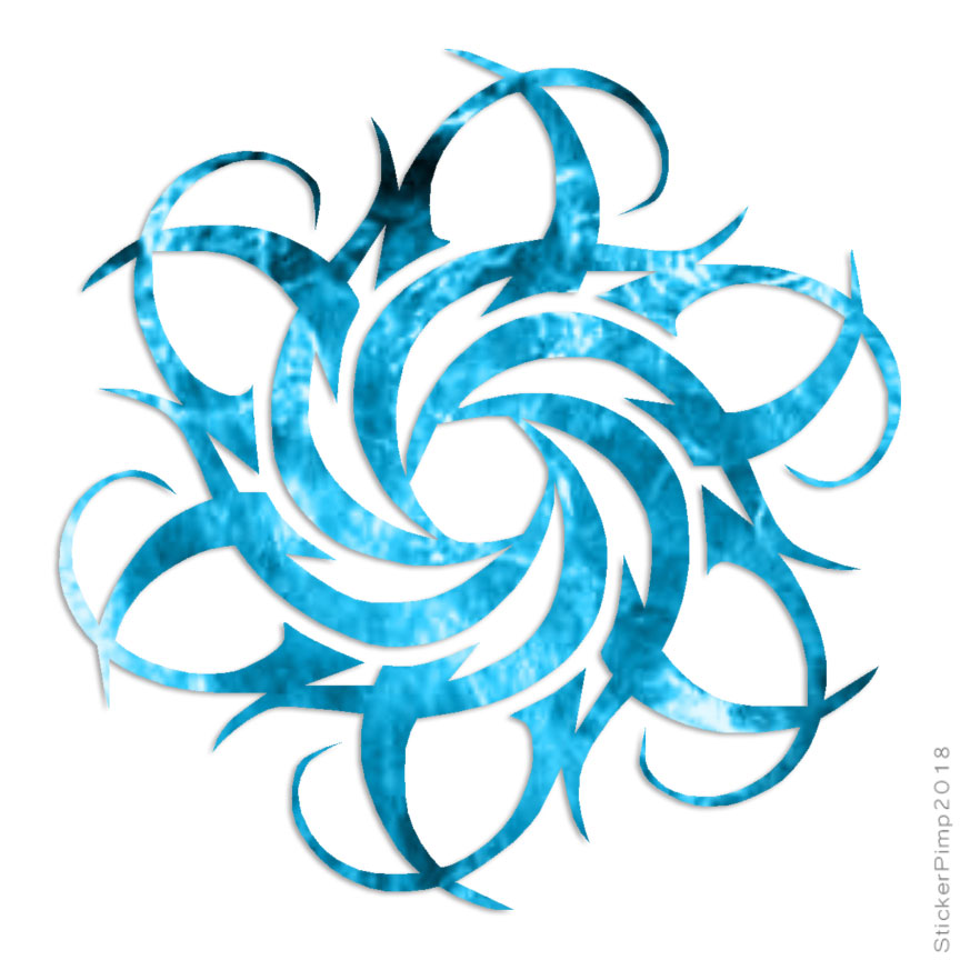 Art Vine Flower Tribal, Vinyl Decal Sticker, 40 Patterns & 3 Sizes, #76
