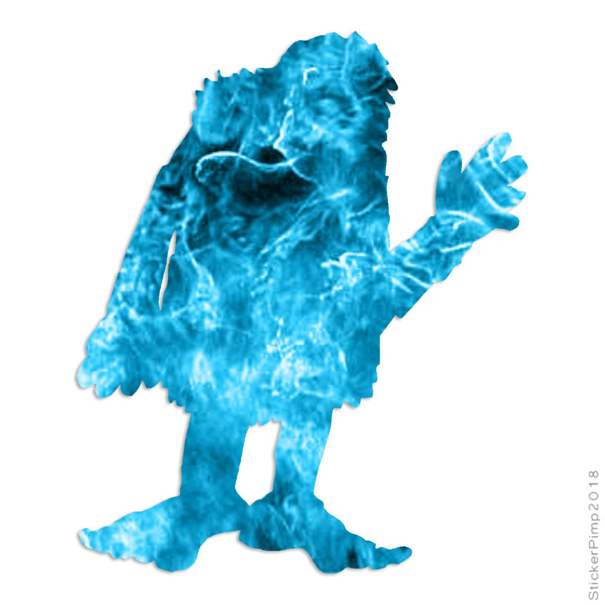 Big Foot Sasquatch, Vinyl Decal Sticker, 40 Patterns & 3 Sizes, #798