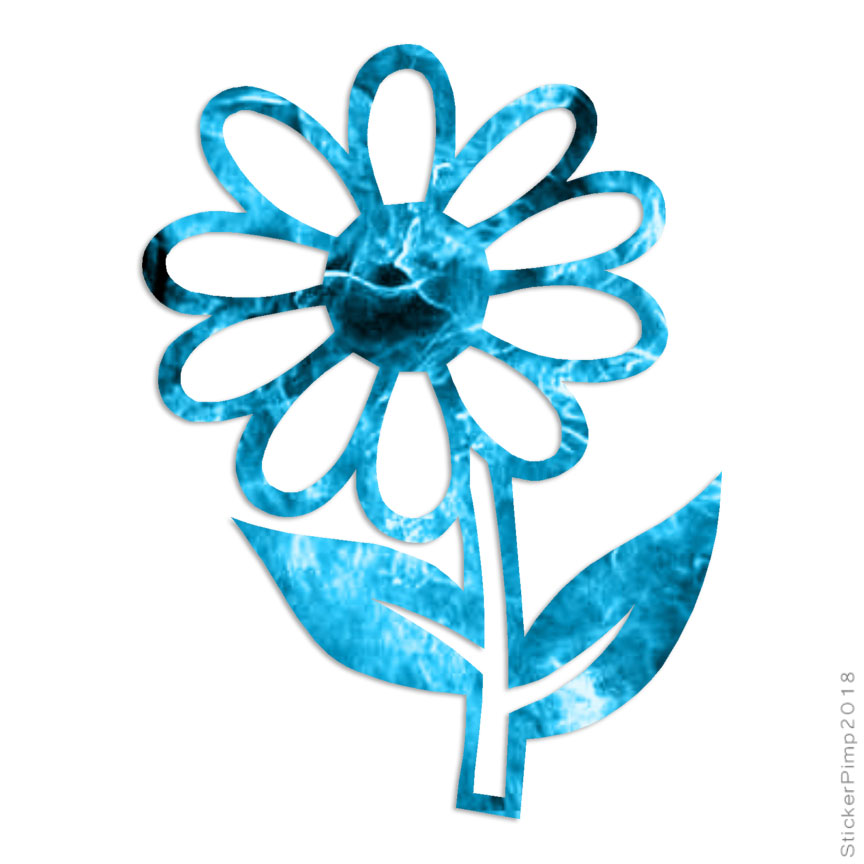 Daisy Dandelion Flower, Vinyl Decal Sticker, 40 Patterns & 3 Sizes, #840