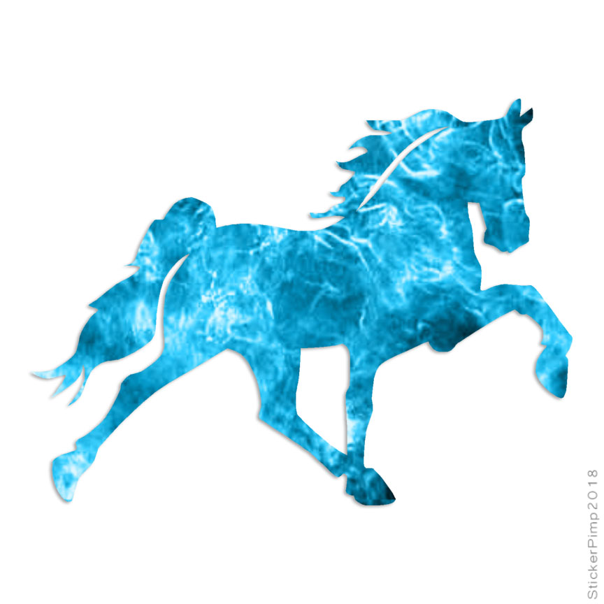 Horse Trotting, Vinyl Decal Sticker, 40 Patterns & 3 Sizes, #889