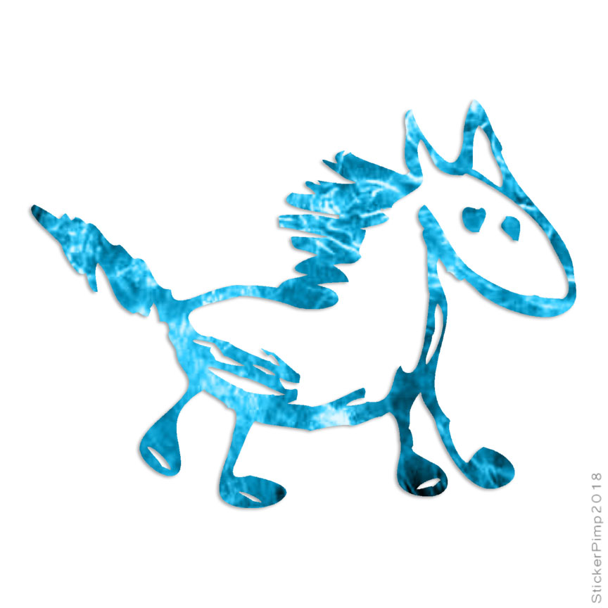 Horse Art Caveman, Vinyl Decal Sticker, 40 Patterns & 3 Sizes, #891