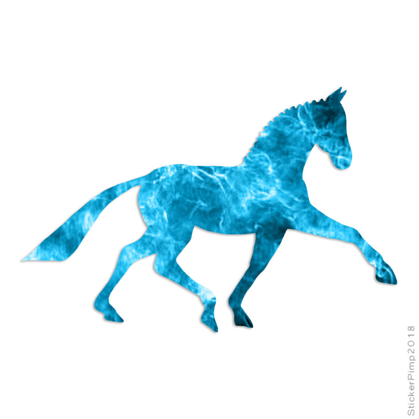 Horse Mustang Drawing, Vinyl Decal Sticker, 40 Patterns & 3 Sizes, #900
