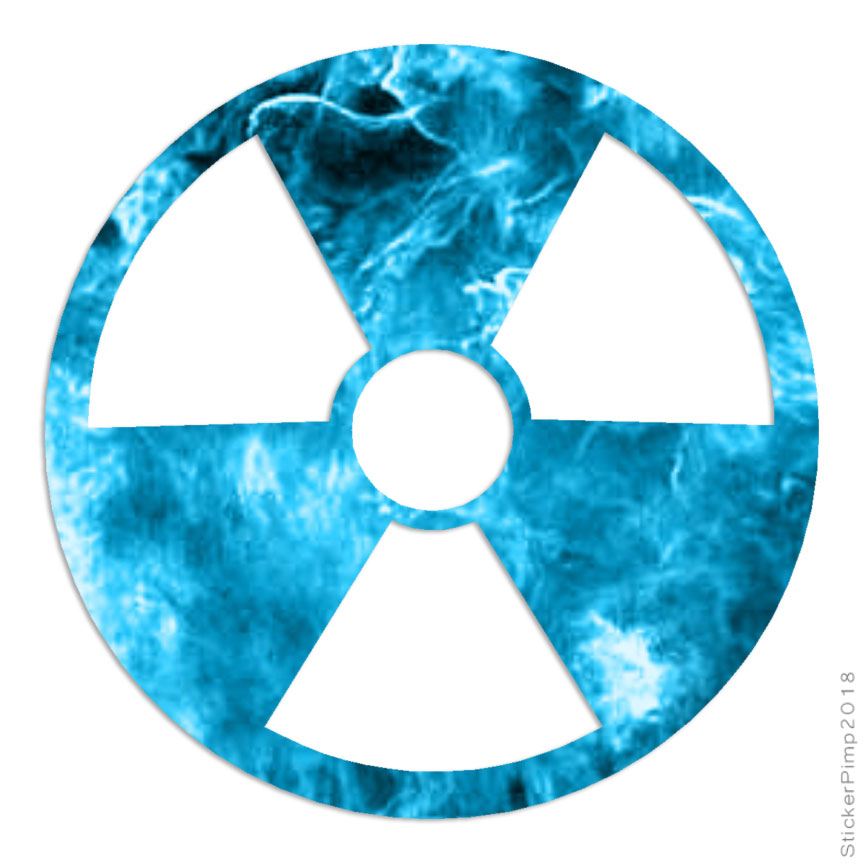 Radioactive Symbol, Vinyl Decal Sticker, 40 Patterns & 3 Sizes, #965