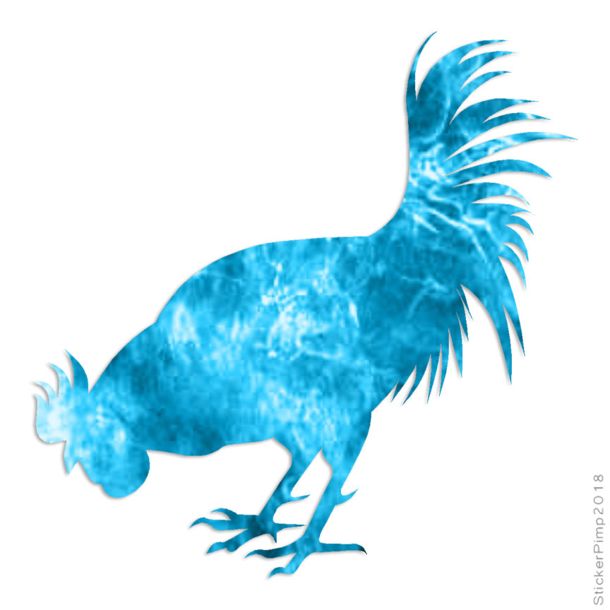 Chicken Rooster, Vinyl Decal Sticker, 40 Patterns & 3 Sizes, #976