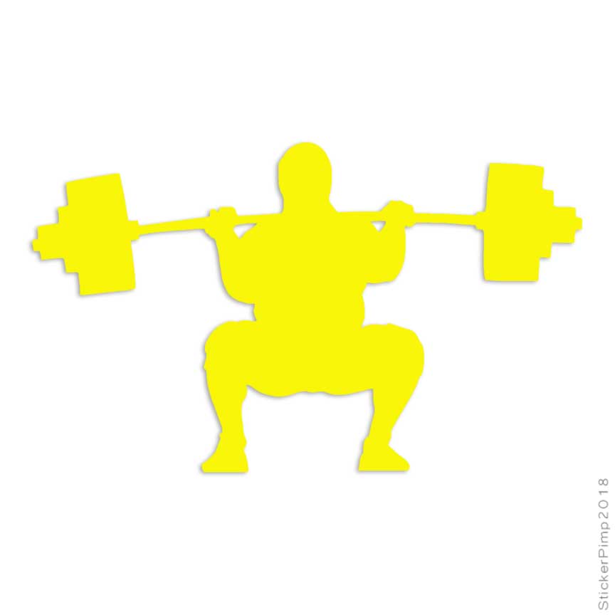 Weight Lifting Powerlifting Decal Sticker Choose Color Size #1031 