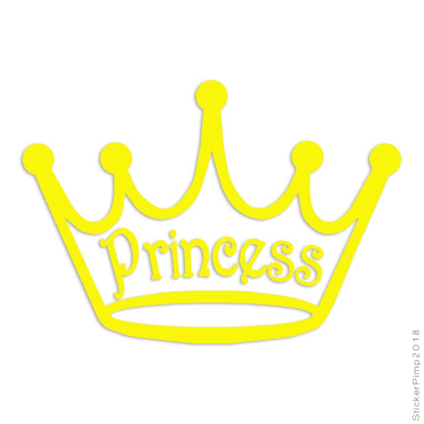 Princess Crown Tiara, Vinyl Decal Sticker, Multiple Colors & Sizes #2326