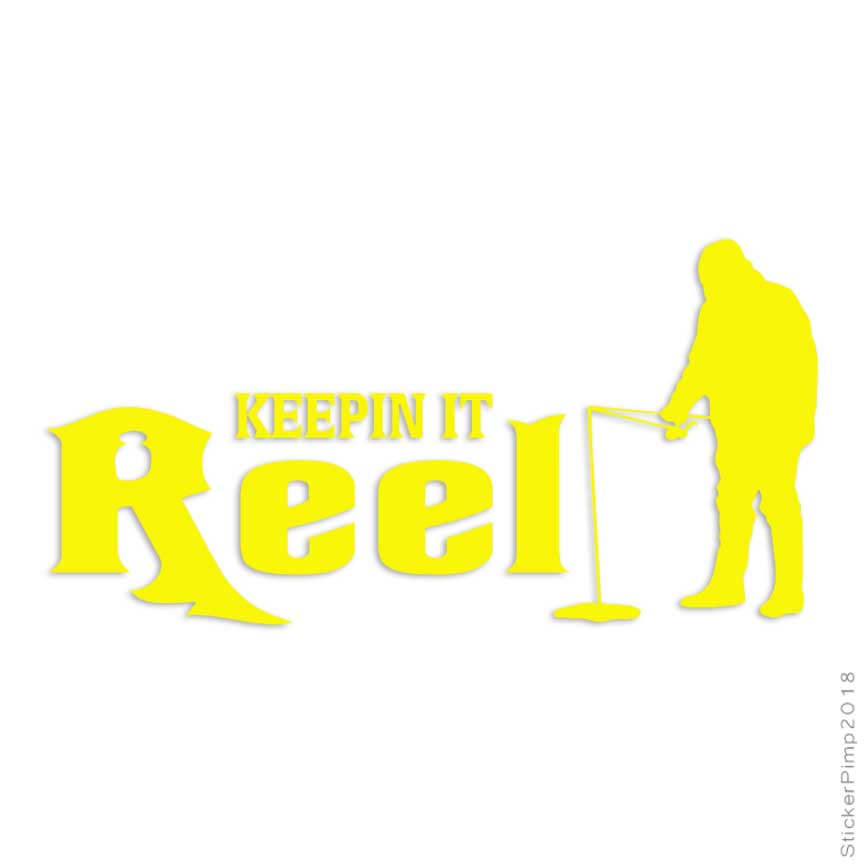 Keep It Reel Ice Fishing - Decal Sticker - Multiple Color & Sizes