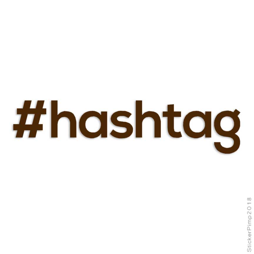 Size #1556 Hashtag Coffee # Decal Sticker Choose Color 