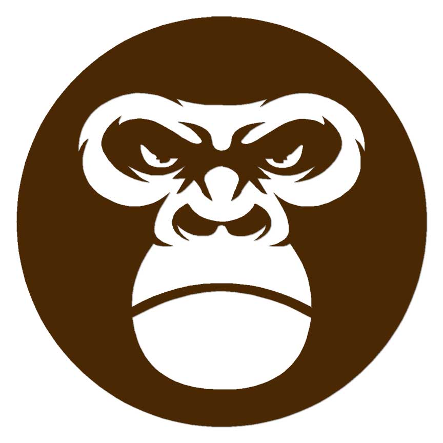 Pimpmonkey Angry Chimp Monkey, Vinyl Decal Sticker, Multiple Colors & Sizes #6700 ...