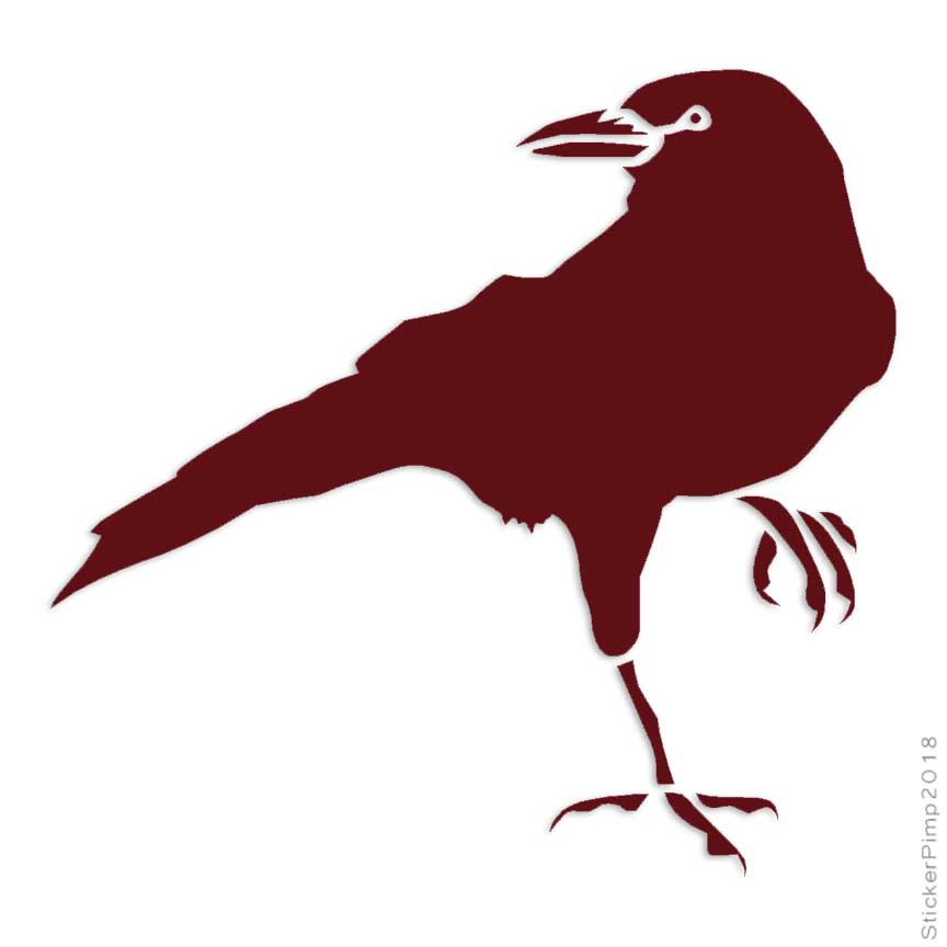 2 X Blut Red Raven Vinyl-Aufkleber – Je 10 Cm, Grunge Wikinger Design, Für Auto, Laptop & Mehr