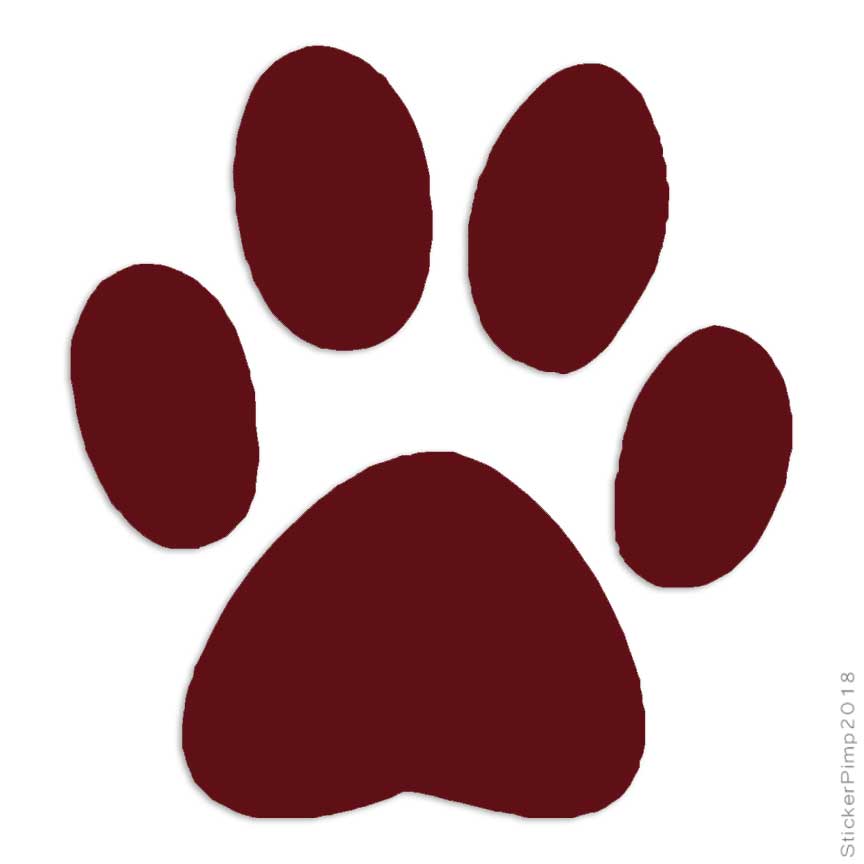 Dog Paw Print - Vinyl Decal Sticker - Multiple Color & Sizes - ebn212