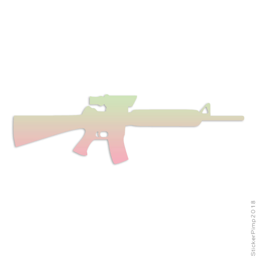 New AR-15 Assault Rifle Gun, Vinyl Decal Sticker, 40 Patterns & 3 Sizes ...
