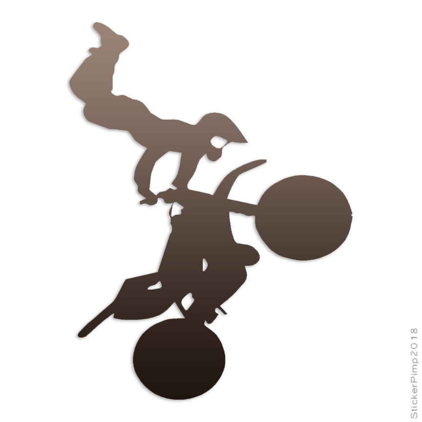 Motocross 4 Wheeler Trick, Vinyl Decal Sticker, 40 Patterns & 3 Sizes, #468