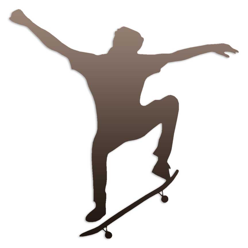 Skateboarder, Vinyl Decal Sticker, 40 Patterns & 3 Sizes, #6604