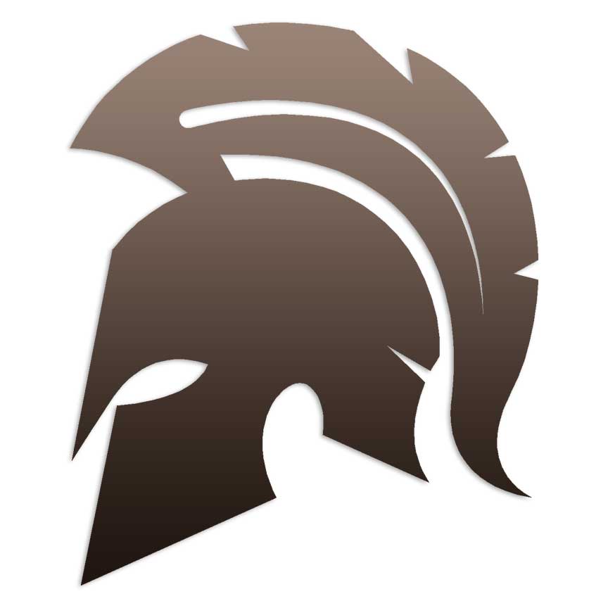 Greek Spartan Helmet, Vinyl Decal Sticker, 40 Patterns & 3 Sizes, #6915