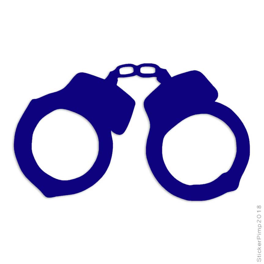 Handcuffs Cuffs Shackle, Vinyl Decal Sticker, Multiple Colors & Sizes ...