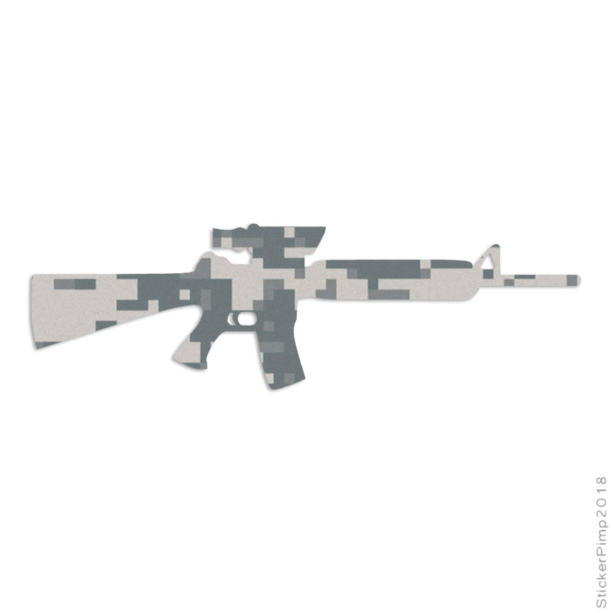 New AR-15 Assault Rifle Gun, Vinyl Decal Sticker, 40 Patterns & 3 Sizes ...