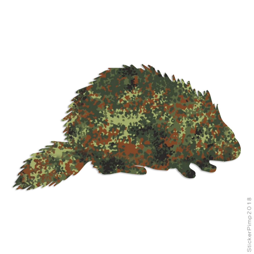 Size #541 Porcupine Beaver Decal Sticker Choose Pattern