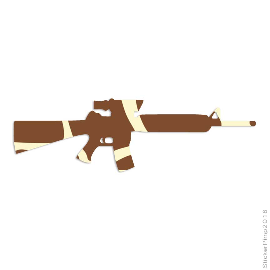 New AR-15 Assault Rifle Gun, Vinyl Decal Sticker, 40 Patterns & 3 Sizes ...