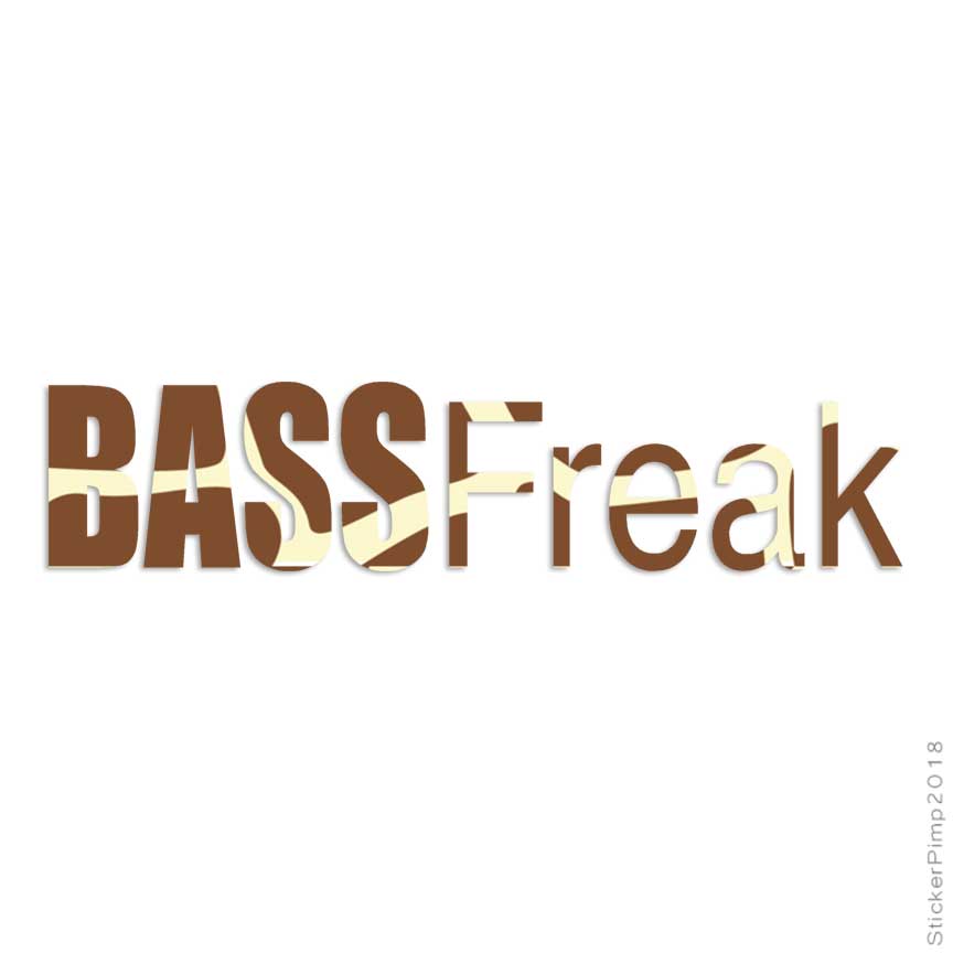 Bass Freak Decal Sticker Choose Pattern Size #86