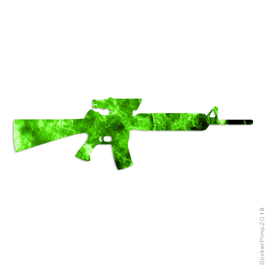 New AR-15 Assault Rifle Gun, Vinyl Decal Sticker, 40 Patterns & 3 Sizes ...
