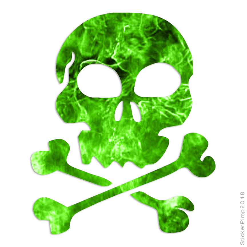 Skull Crossbones Decal Sticker - SKULL-CROSSBONES - Thriftysigns