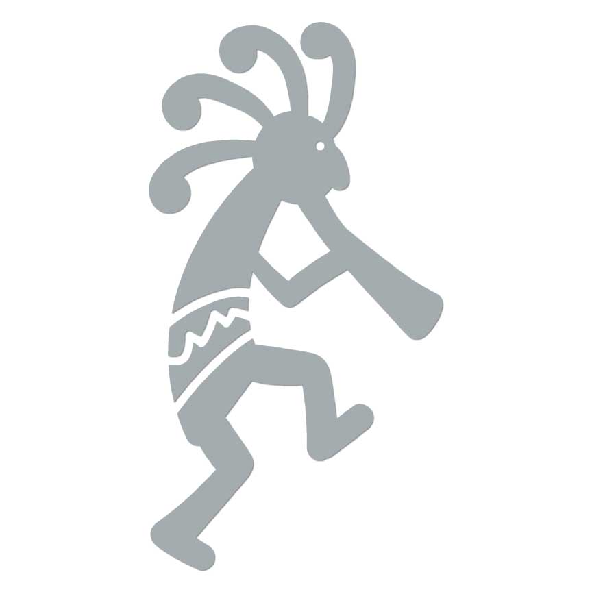 Kokopelli Sticker - Decal - Die Cut - White